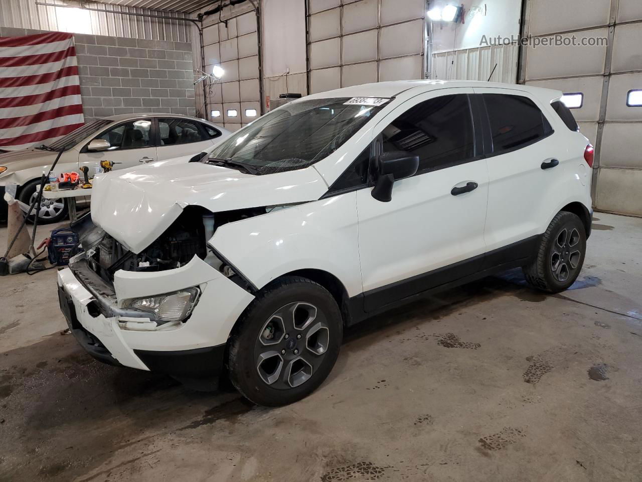 2019 Ford Ecosport S White vin: MAJ3S2FE7KC268928