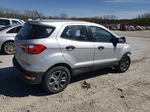 2019 Ford Ecosport S Silver vin: MAJ3S2FE7KC281467