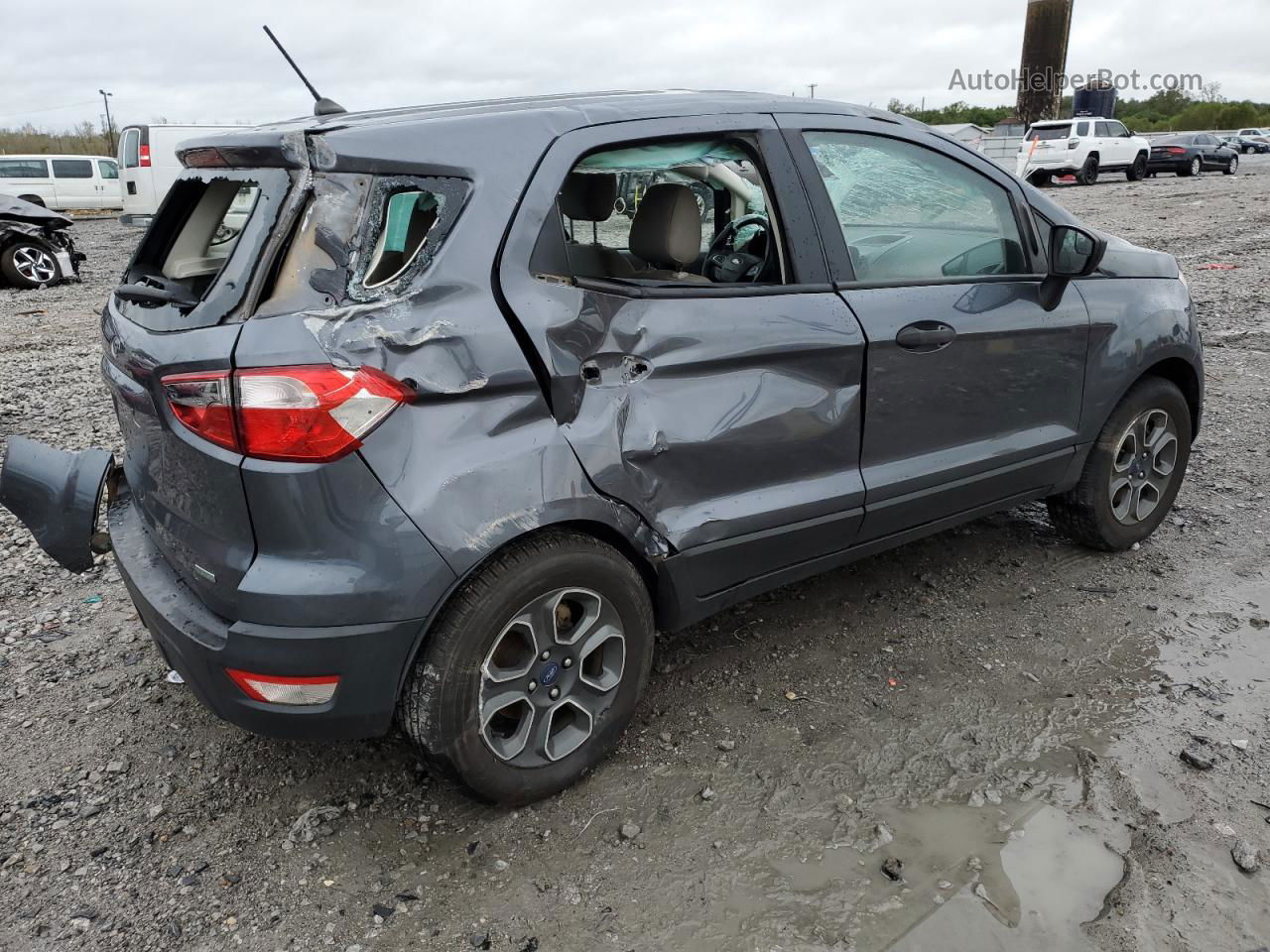 2019 Ford Ecosport S Gray vin: MAJ3S2FE7KC298673