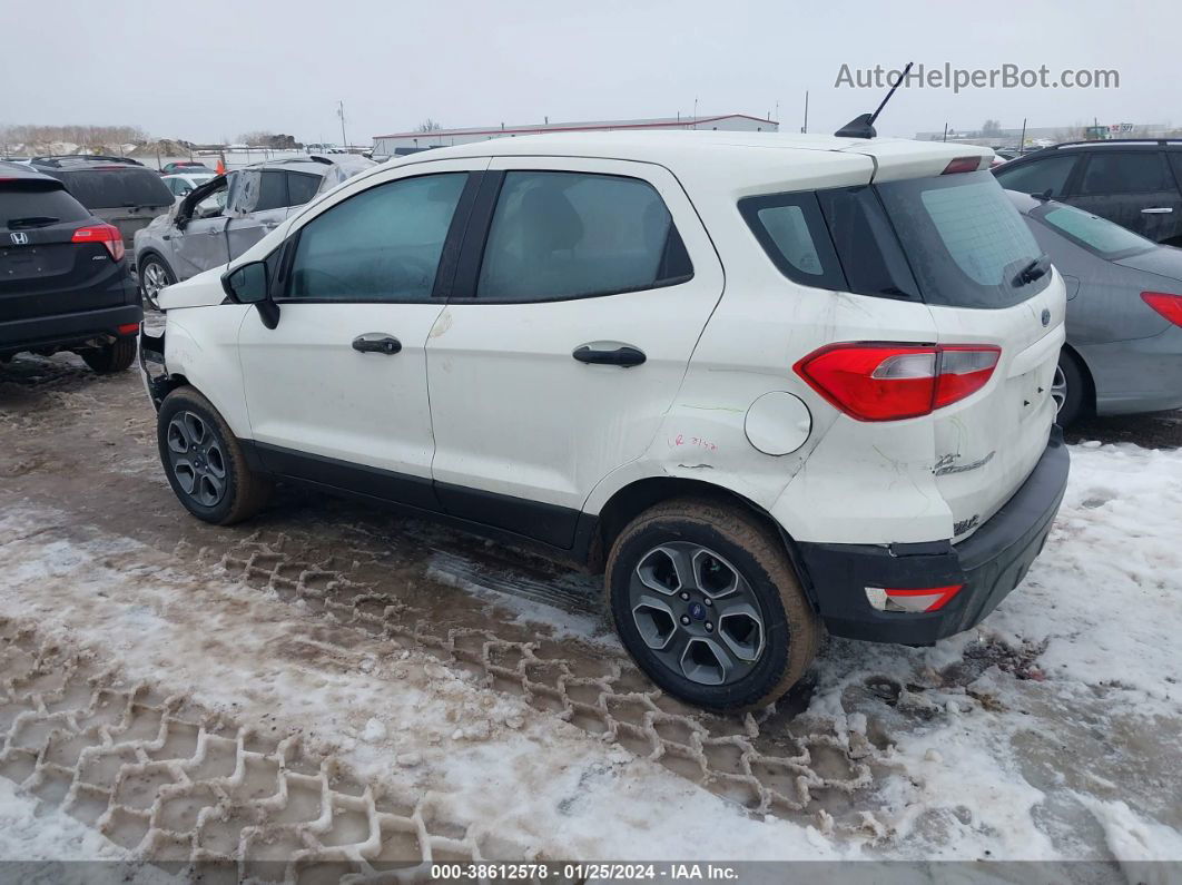 2020 Ford Ecosport S White vin: MAJ3S2FE7LC378203