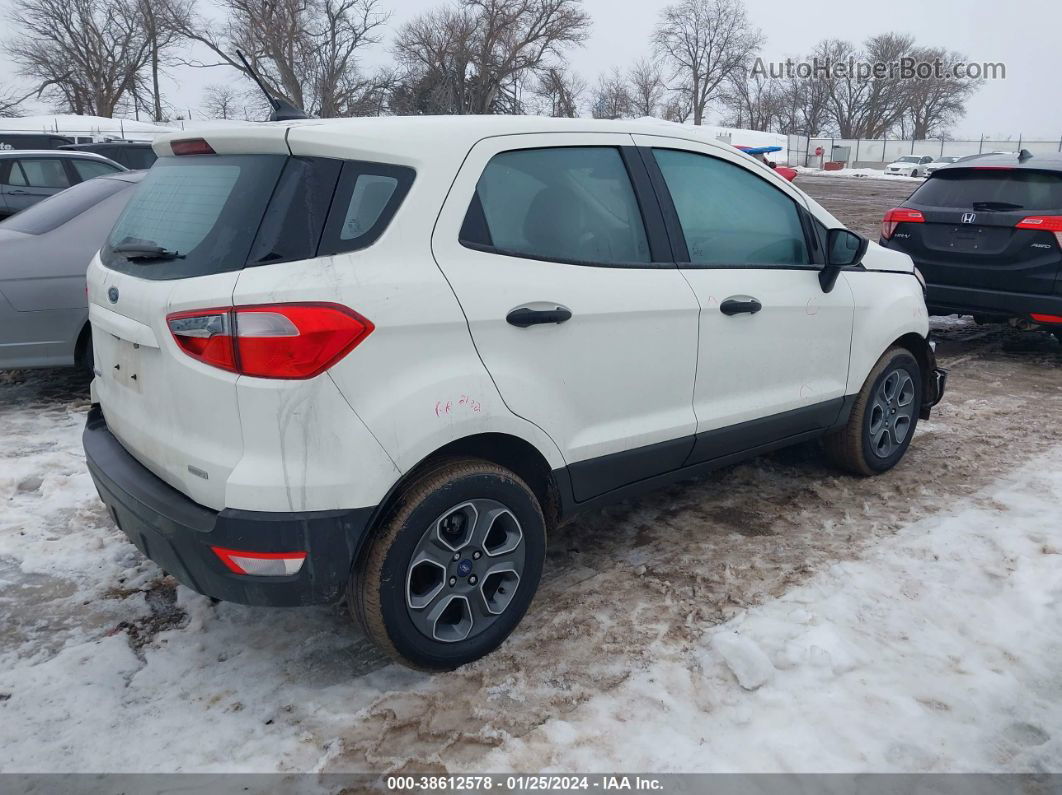 2020 Ford Ecosport S White vin: MAJ3S2FE7LC378203