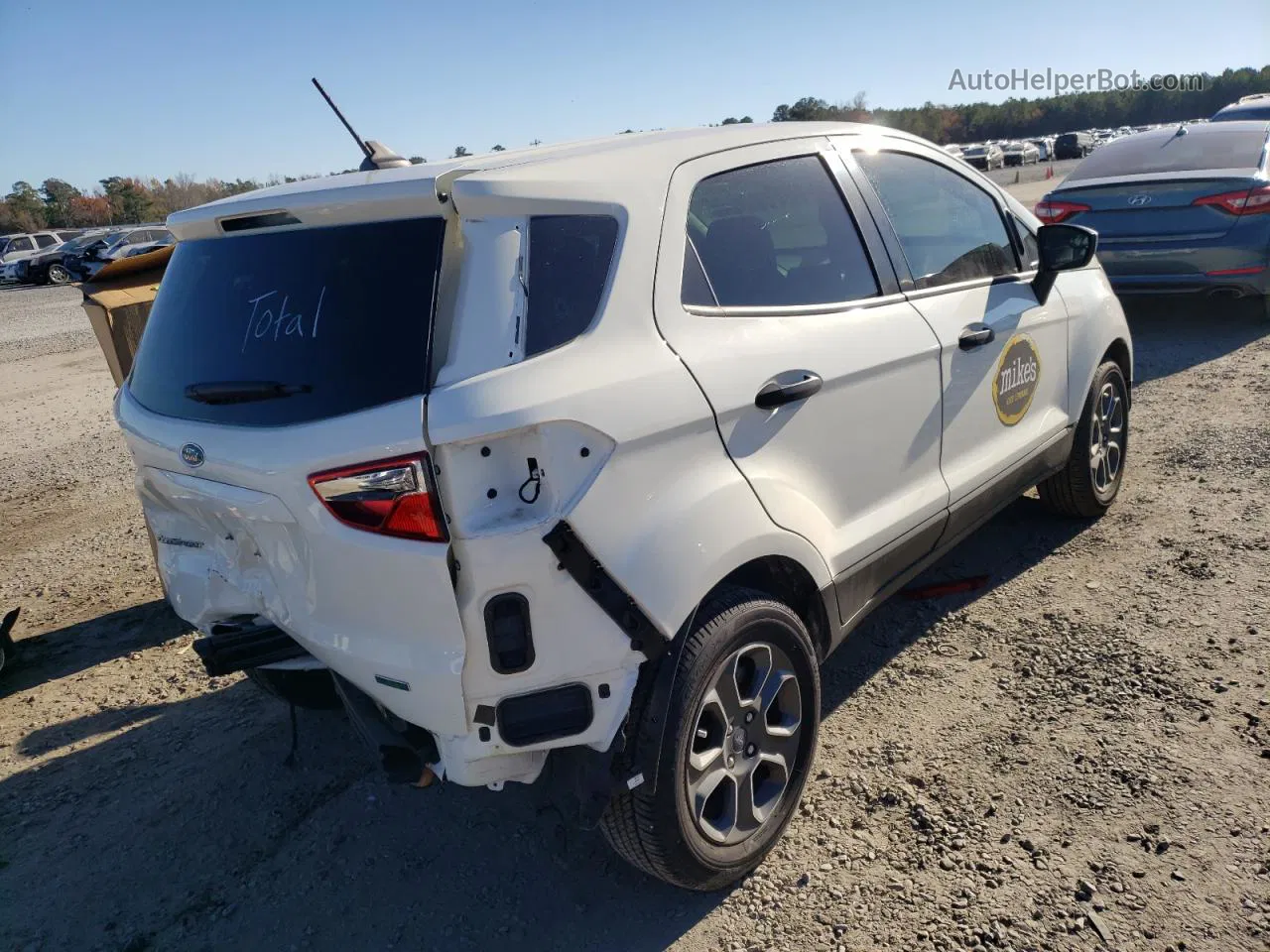 2020 Ford Ecosport S White vin: MAJ3S2FE7LC379089