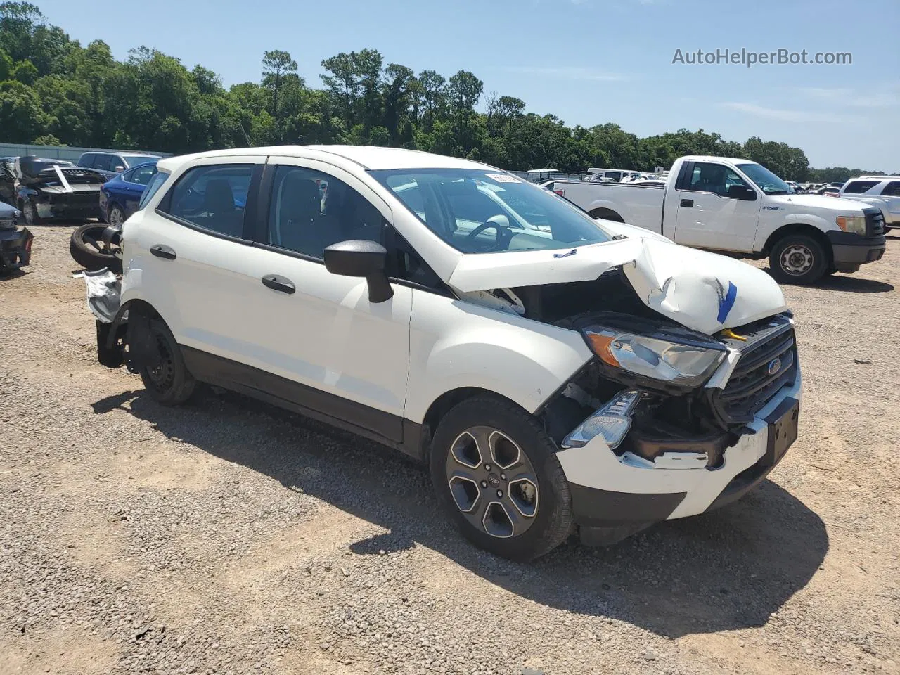 2019 Ford Ecosport S White vin: MAJ3S2FE9KC295354