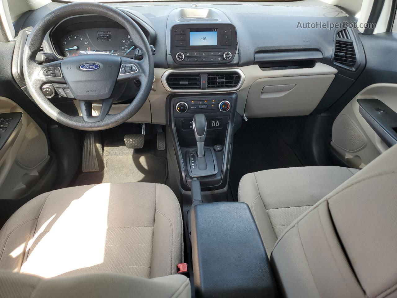 2019 Ford Ecosport S White vin: MAJ3S2FE9KC298528