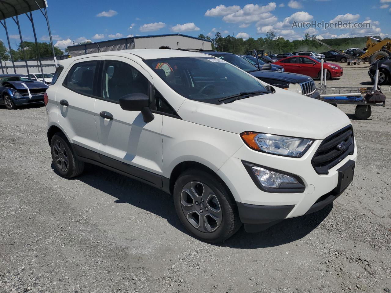 2019 Ford Ecosport S White vin: MAJ3S2FE9KC298528