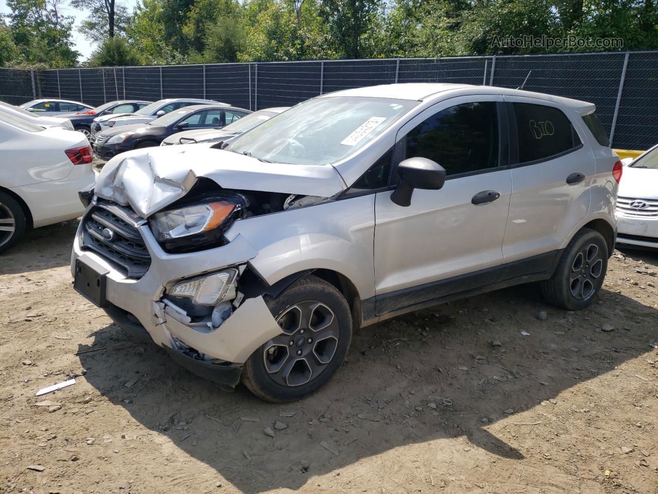 2020 Ford Ecosport S Silver vin: MAJ3S2FE9LC333960