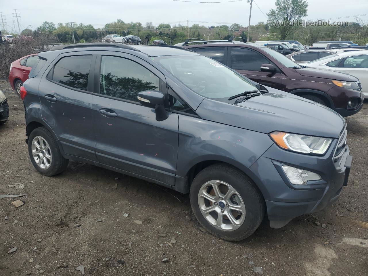 2019 Ford Ecosport Se Gray vin: MAJ3S2GE0KC250527