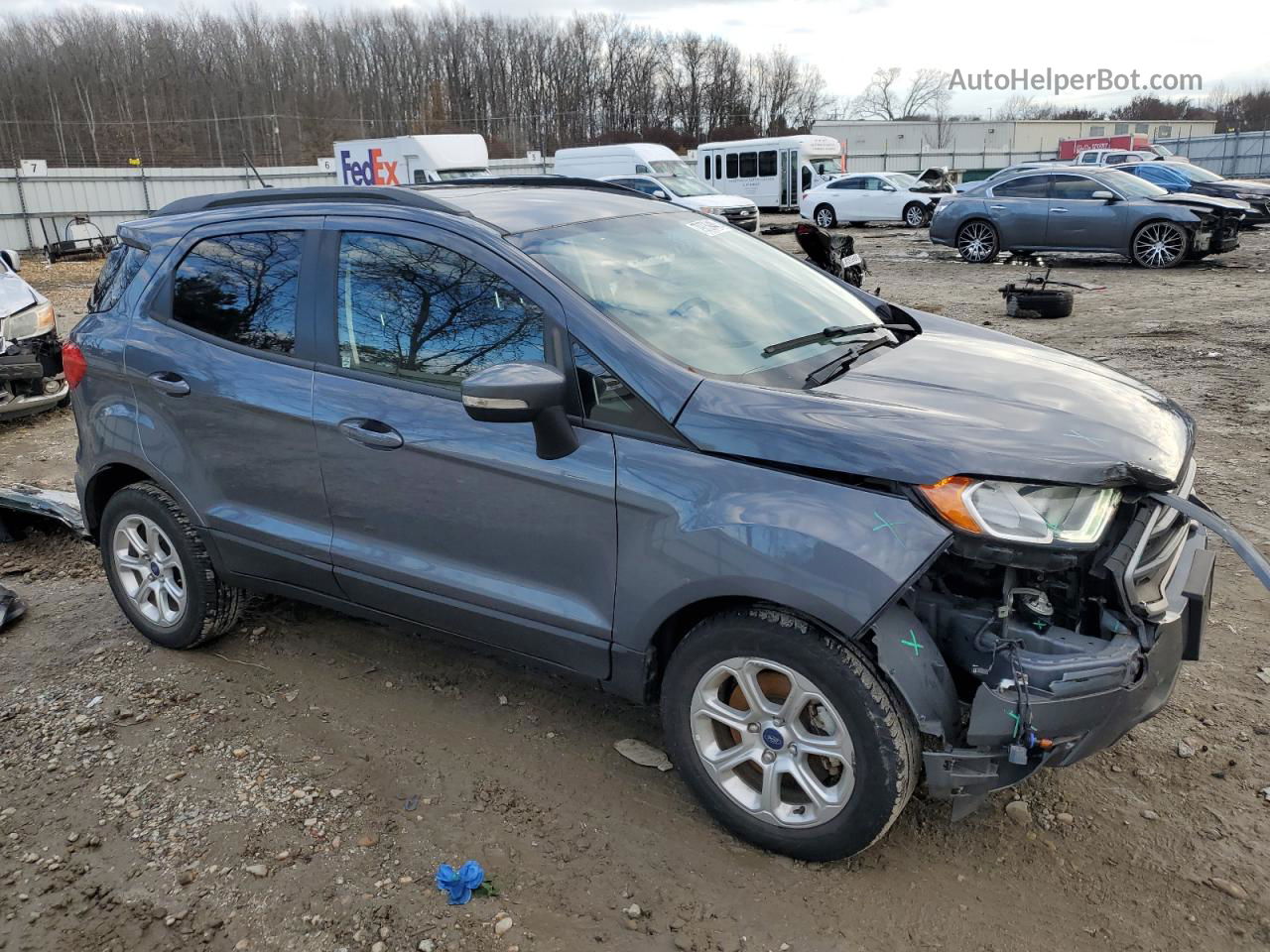 2019 Ford Ecosport Se Gray vin: MAJ3S2GE0KC283043