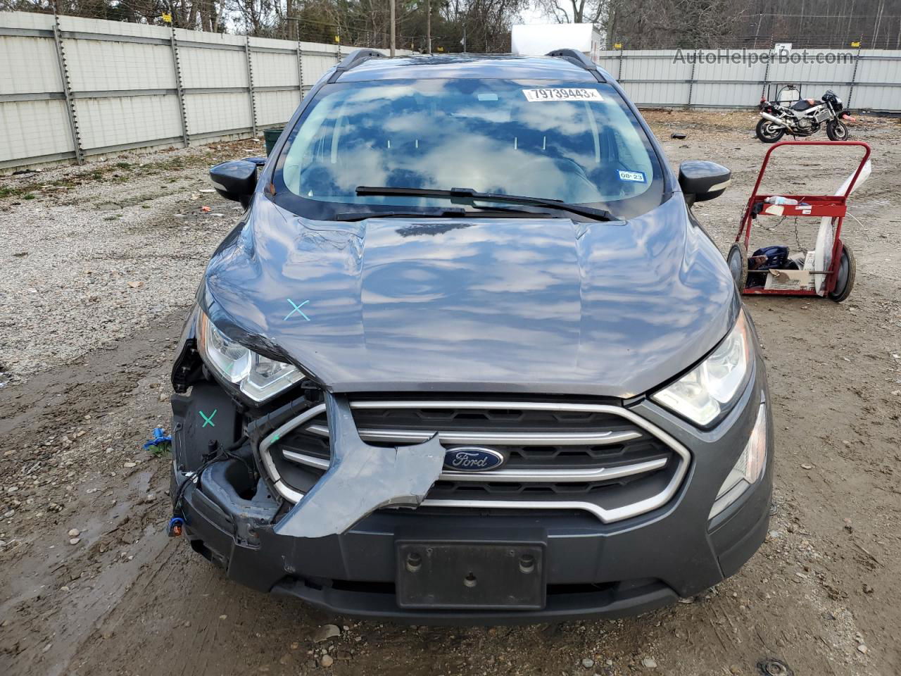 2019 Ford Ecosport Se Gray vin: MAJ3S2GE0KC283043