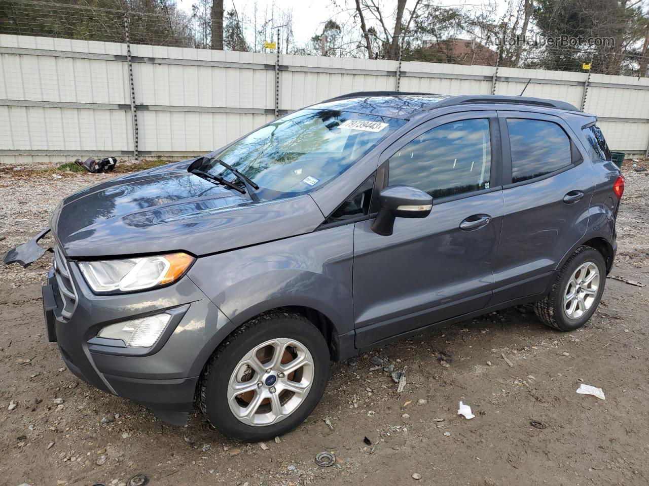 2019 Ford Ecosport Se Gray vin: MAJ3S2GE0KC283043