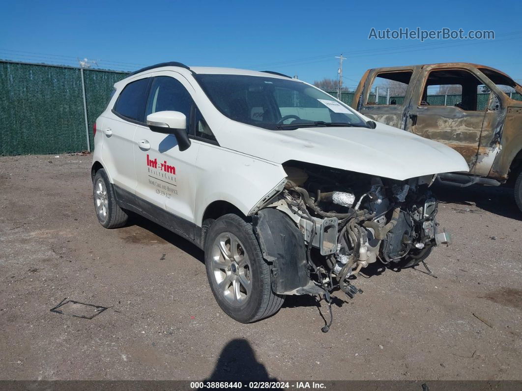 2019 Ford Ecosport Se White vin: MAJ3S2GE1KC269183