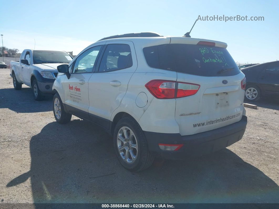 2019 Ford Ecosport Se White vin: MAJ3S2GE1KC269183