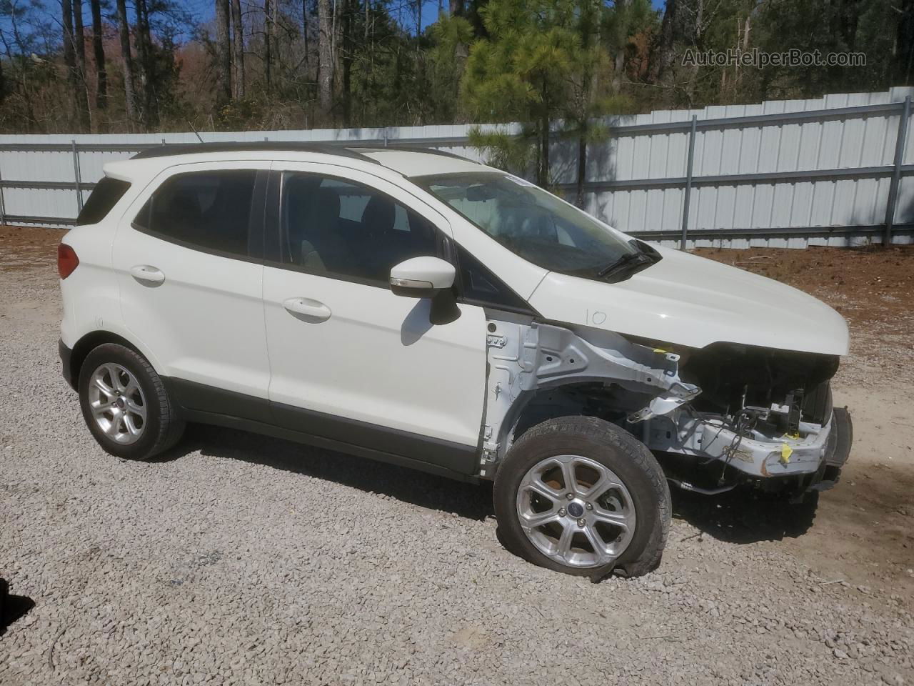 2019 Ford Ecosport Se White vin: MAJ3S2GE1KC292186