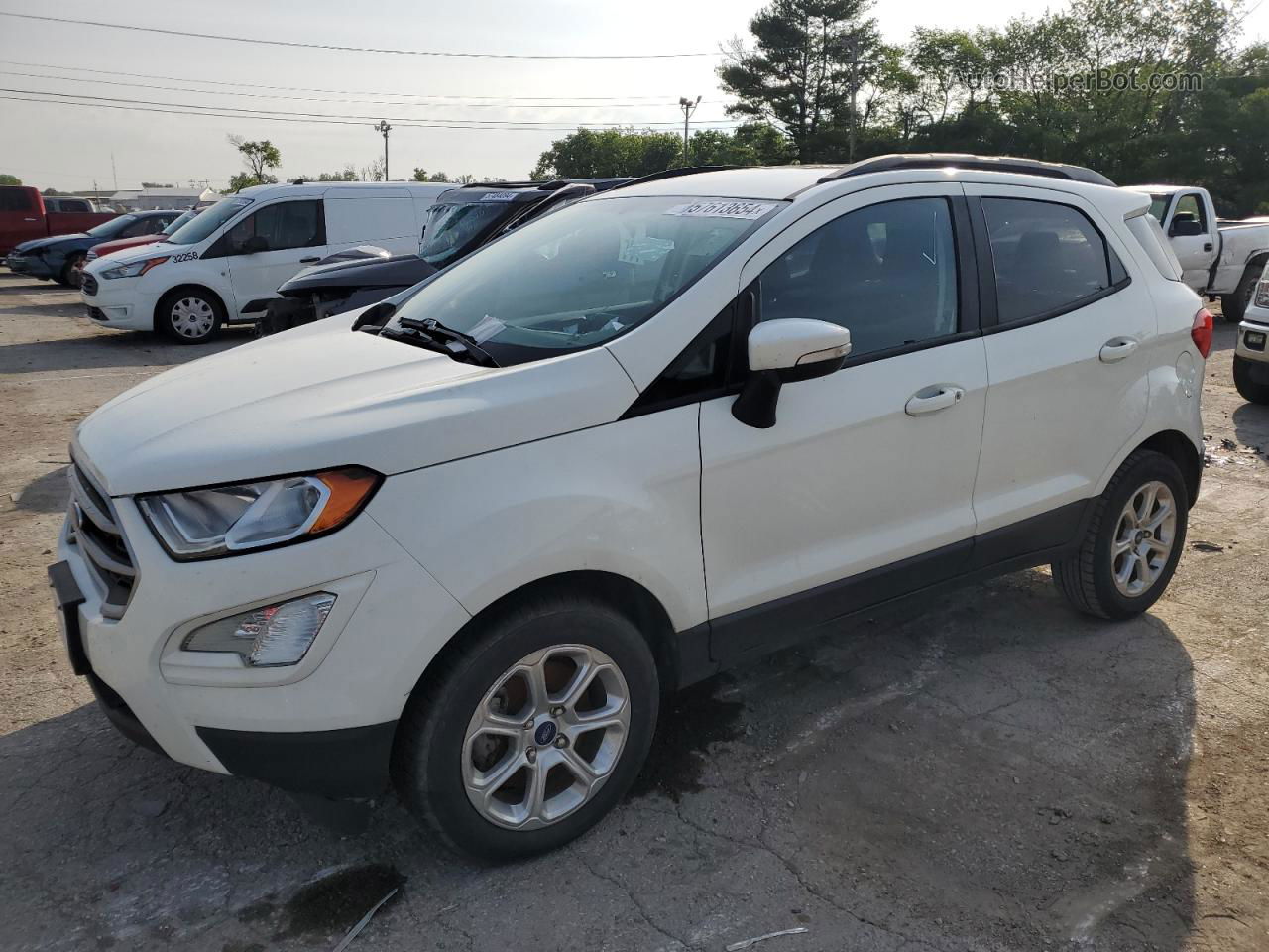 2019 Ford Ecosport Se White vin: MAJ3S2GE2KC300067