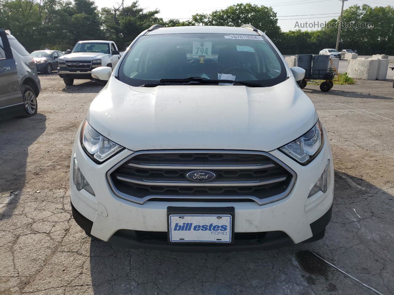 2019 Ford Ecosport Se White vin: MAJ3S2GE2KC300067