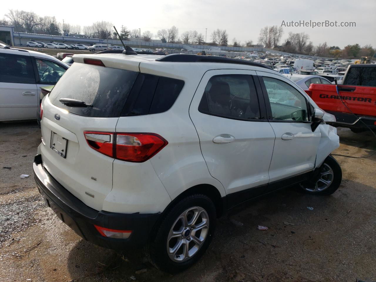 2019 Ford Ecosport Se White vin: MAJ3S2GE2KC307276