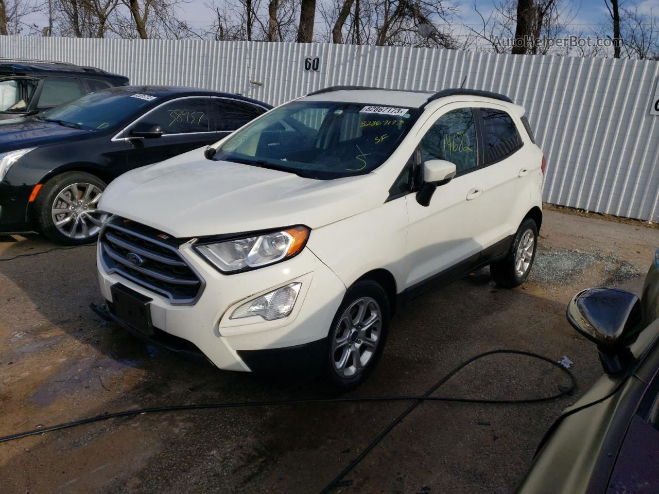 2019 Ford Ecosport Se White vin: MAJ3S2GE2KC307276