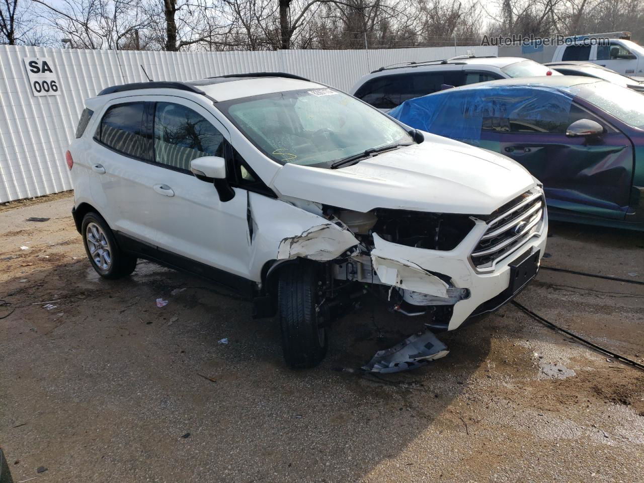 2019 Ford Ecosport Se White vin: MAJ3S2GE2KC307276