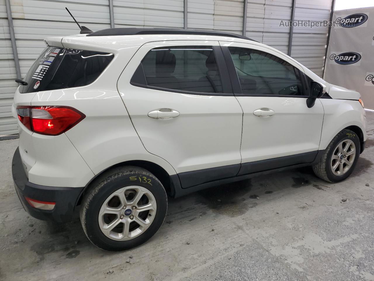 2019 Ford Ecosport Se White vin: MAJ3S2GE3KC263871