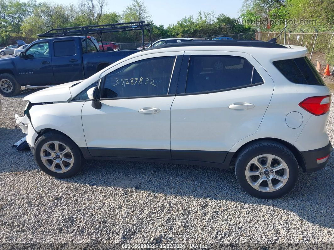 2019 Ford Ecosport Se White vin: MAJ3S2GE6KC261709