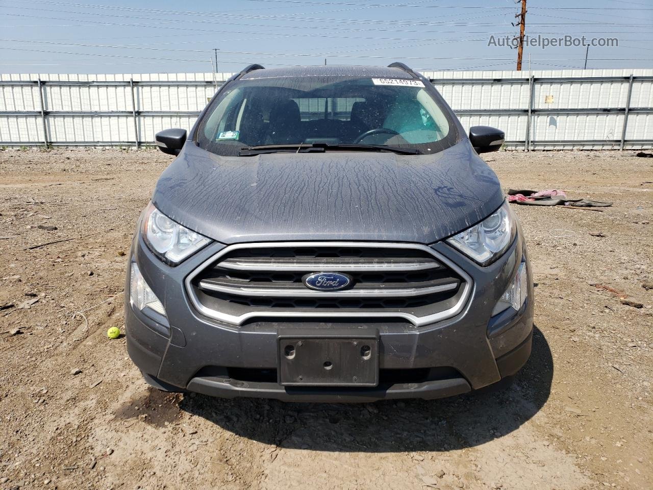 2019 Ford Ecosport Se Gray vin: MAJ3S2GE7KC252811