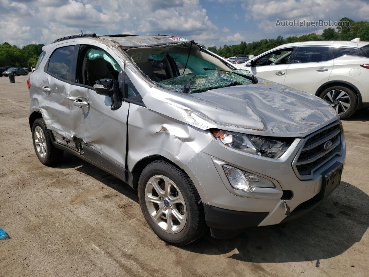 2019 Ford Ecosport Se Silver vin: MAJ3S2GE7KC266885