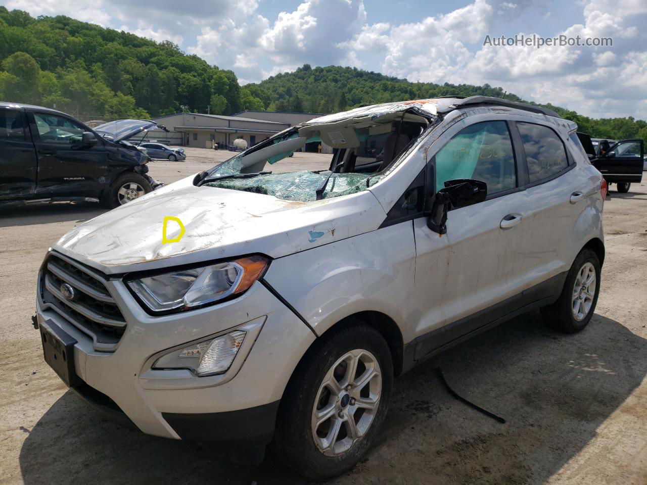 2019 Ford Ecosport Se Silver vin: MAJ3S2GE7KC266885