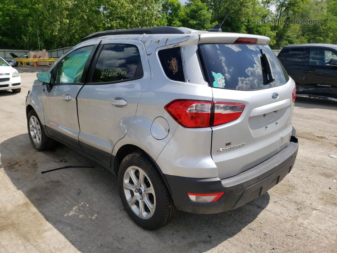 2019 Ford Ecosport Se Silver vin: MAJ3S2GE7KC266885