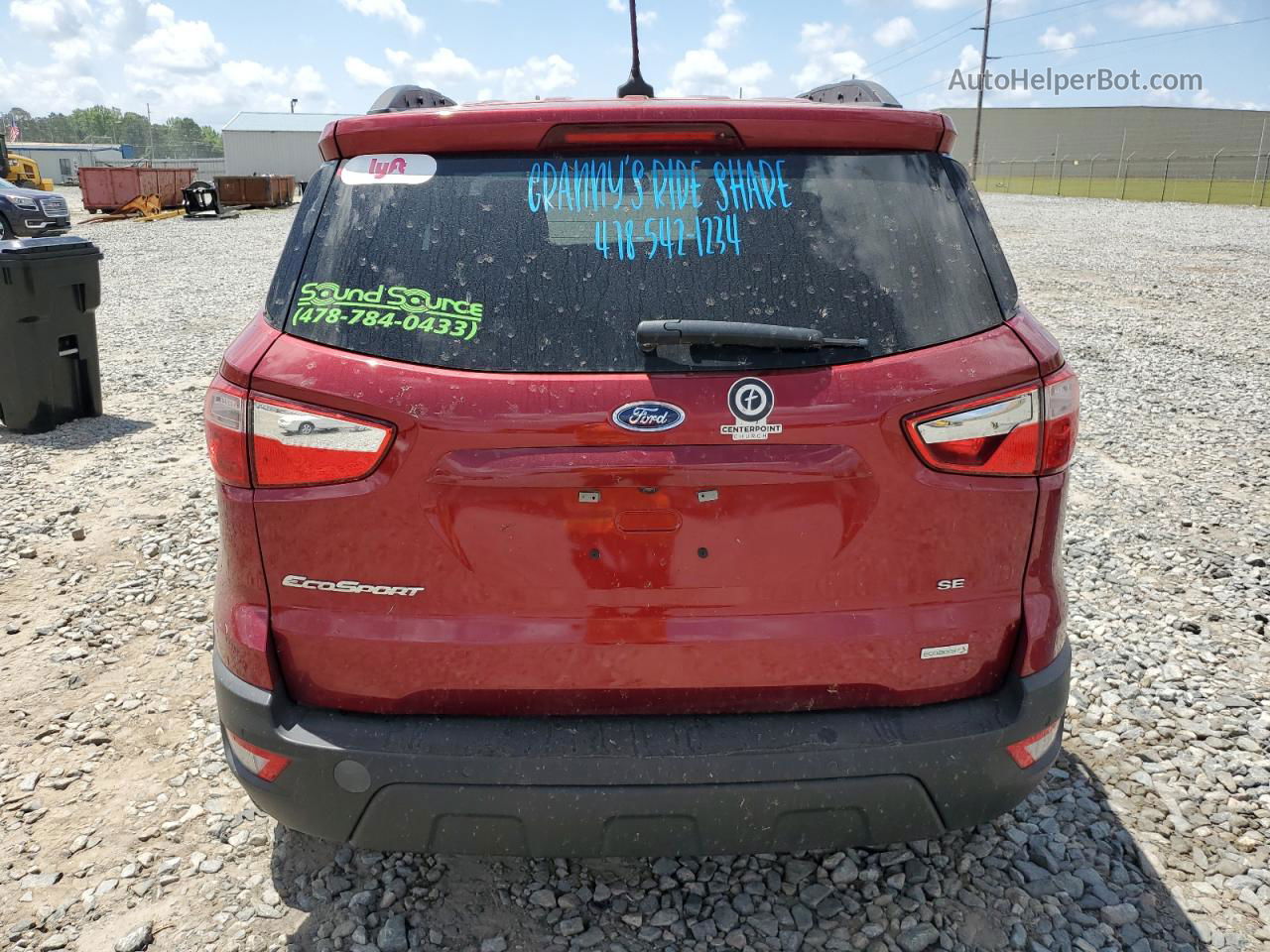 2019 Ford Ecosport Se Burgundy vin: MAJ3S2GE8KC269858