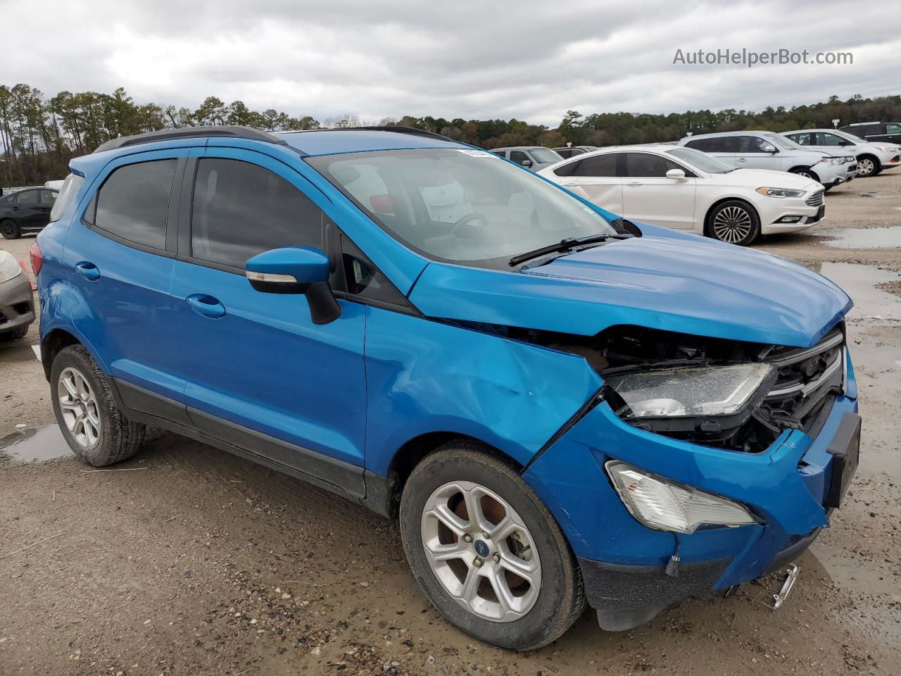 2019 Ford Ecosport Se Синий vin: MAJ3S2GE9KC278827