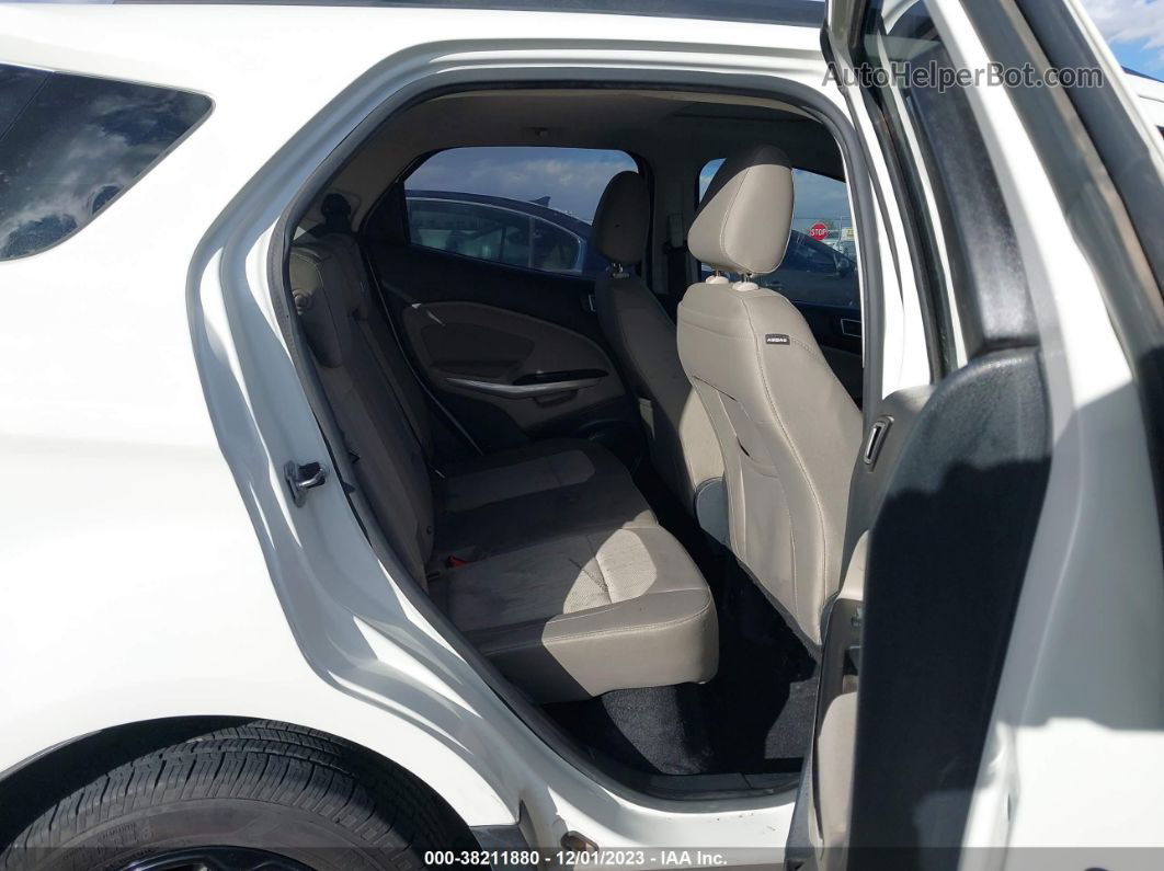 2019 Ford Ecosport Se White vin: MAJ3S2GE9KC281100