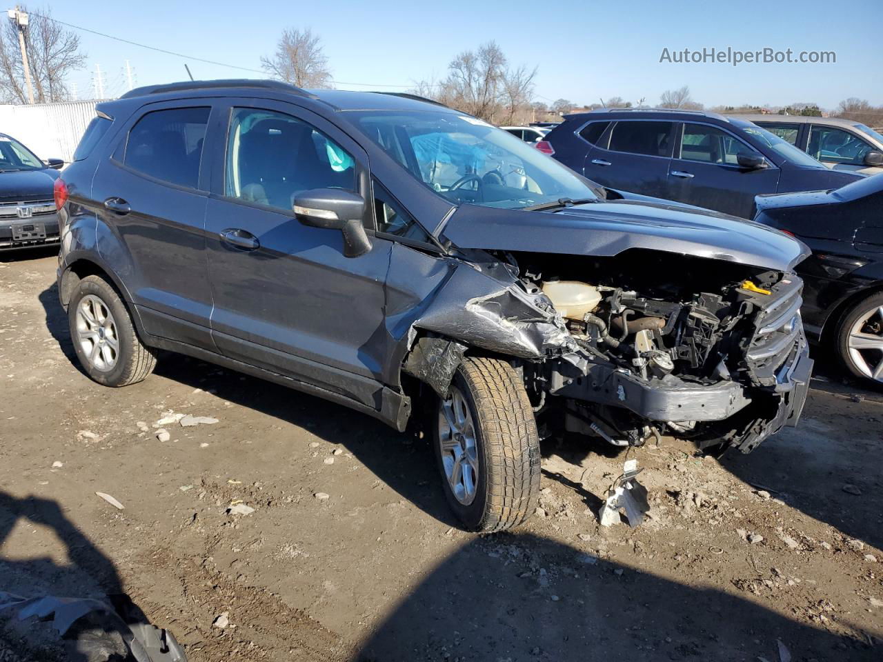 2019 Ford Ecosport Se Gray vin: MAJ3S2GE9KC285017