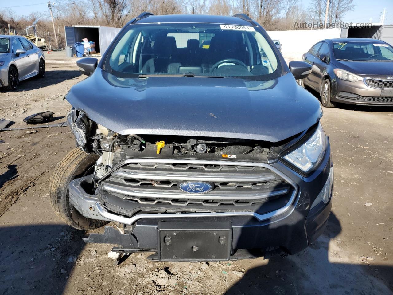 2019 Ford Ecosport Se Gray vin: MAJ3S2GE9KC285017