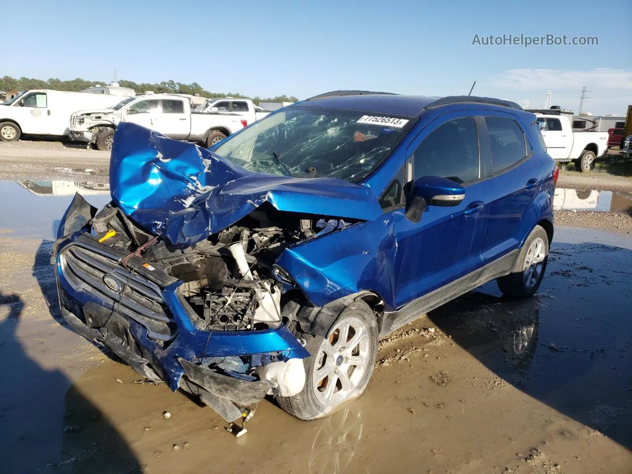 2020 Ford Ecosport Se Синий vin: MAJ3S2GE9LC369727