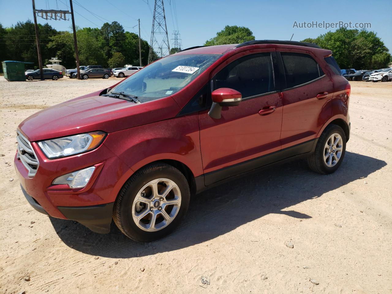 2020 Ford Ecosport Se Burgundy vin: MAJ3S2GE9LC386723