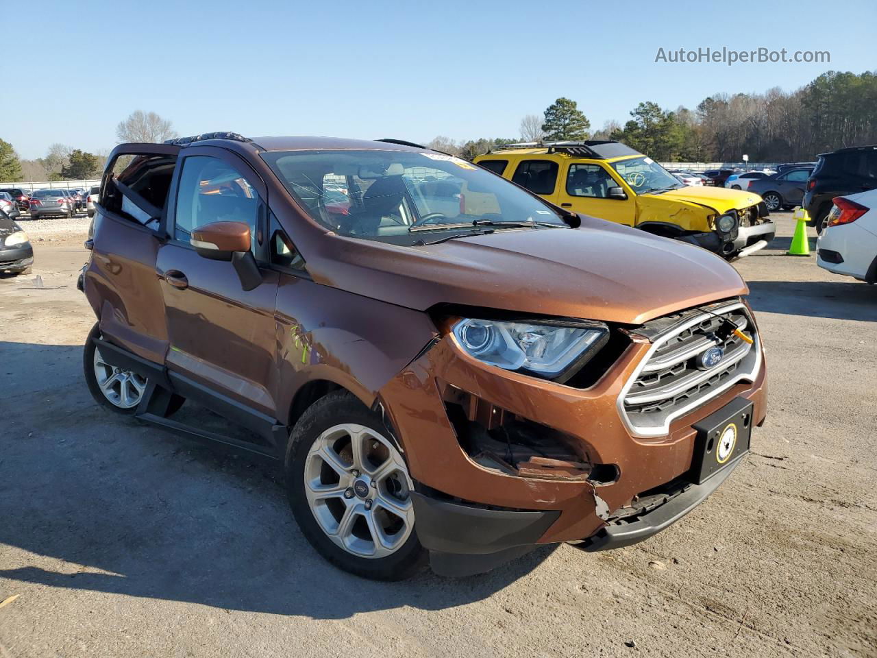 2019 Ford Ecosport Se Brown vin: MAJ3S2GEXKC251085