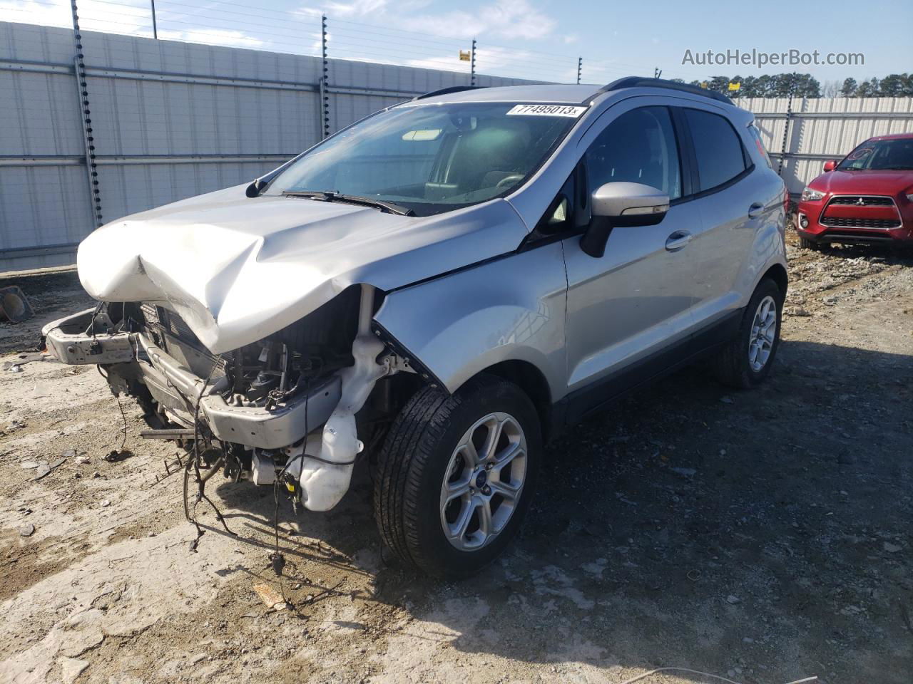 2019 Ford Ecosport Se Silver vin: MAJ3S2GEXKC257579