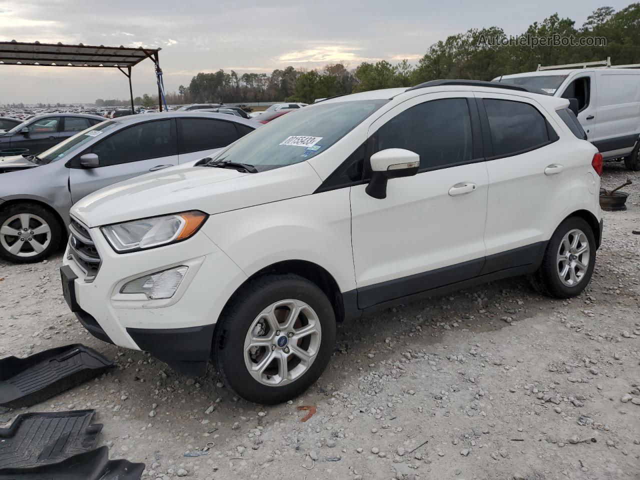 2019 Ford Ecosport Se White vin: MAJ3S2GEXKC262409