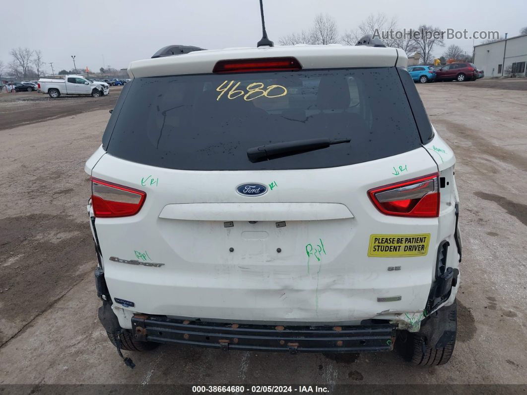 2019 Ford Ecosport Se White vin: MAJ3S2GEXKC283812