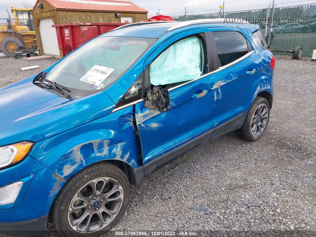 2019 Ford Ecosport Titanium Синий vin: MAJ3S2KE0KC279467