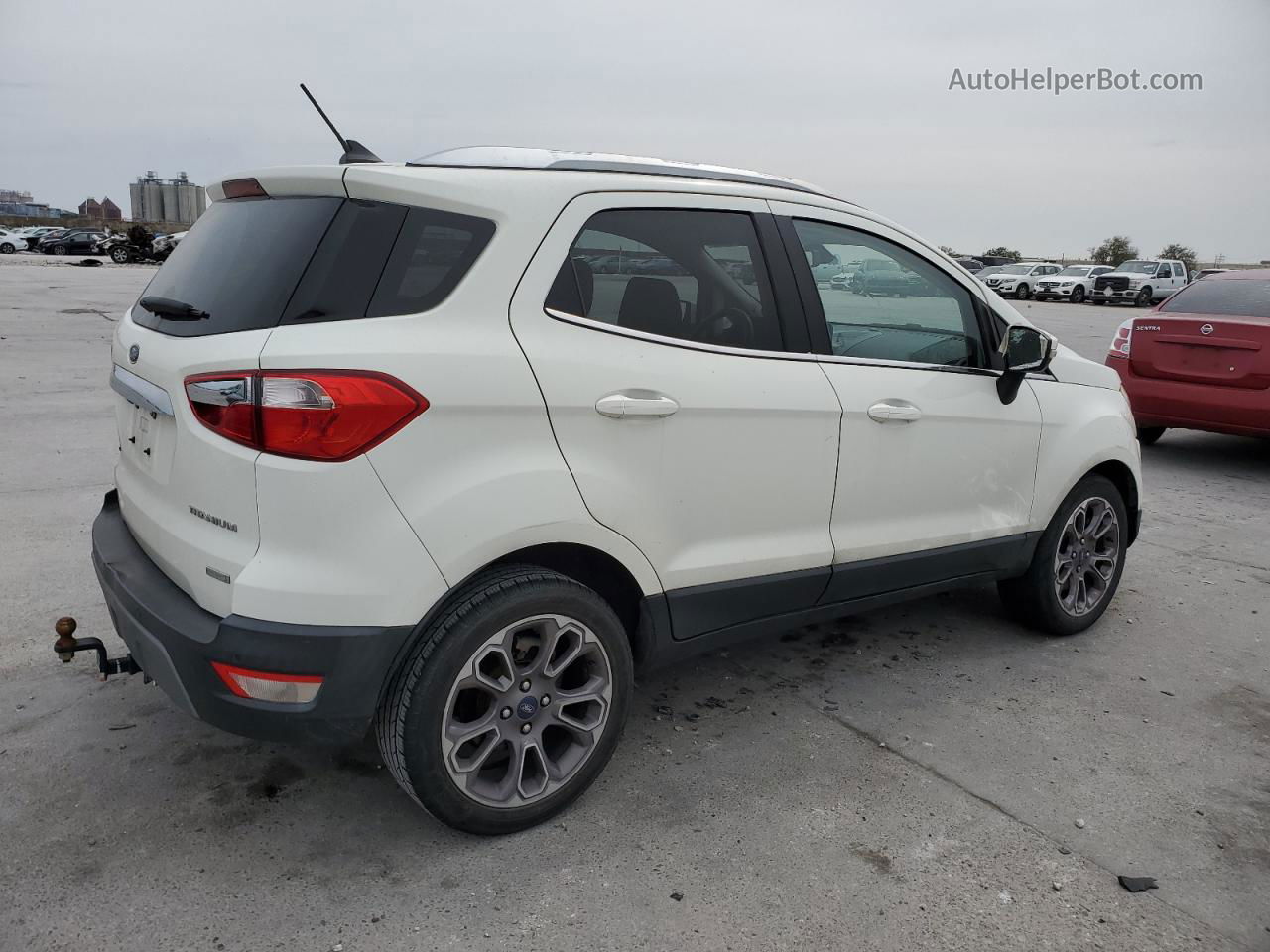 2019 Ford Ecosport Titanium Белый vin: MAJ3S2KE1KC286816