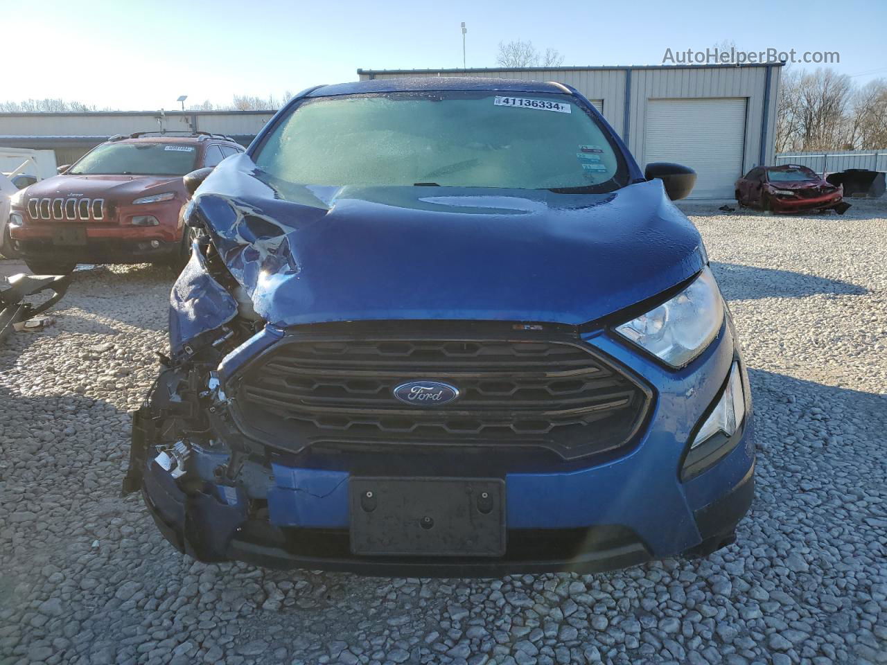 2019 Ford Ecosport S Синий vin: MAJ6S3FL1KC278808