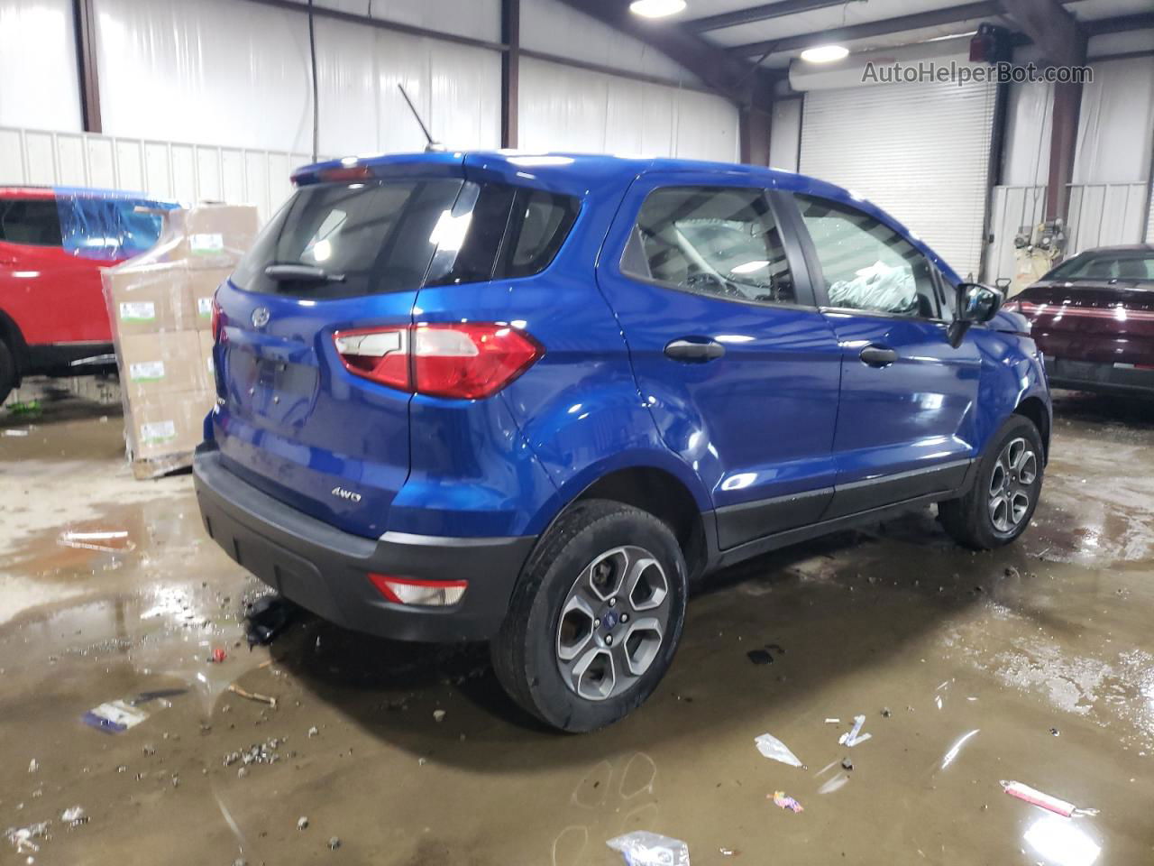 2019 Ford Ecosport S Синий vin: MAJ6S3FL2KC305482