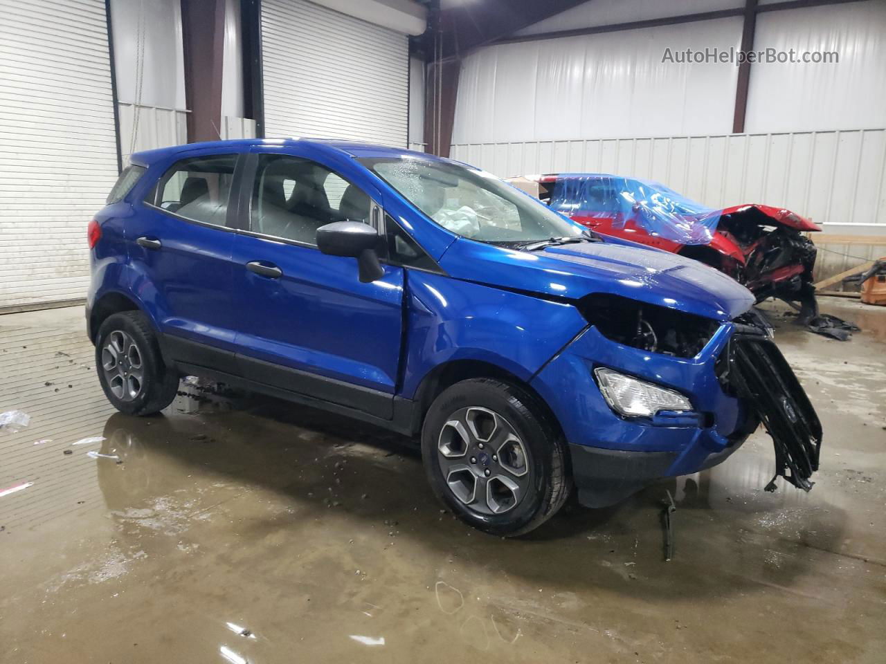 2019 Ford Ecosport S Синий vin: MAJ6S3FL2KC305482