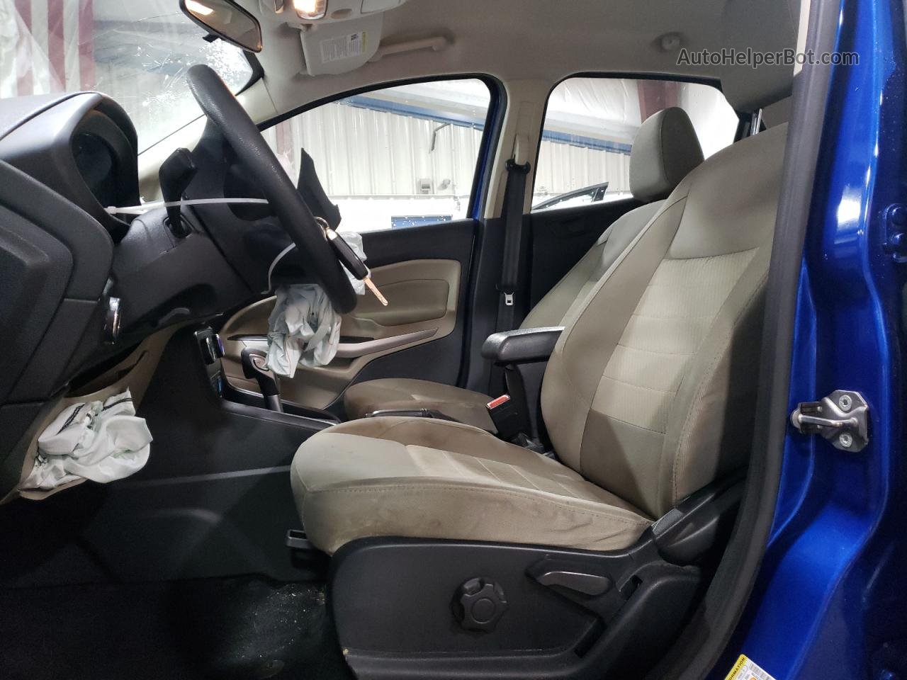 2019 Ford Ecosport S Синий vin: MAJ6S3FL2KC305482