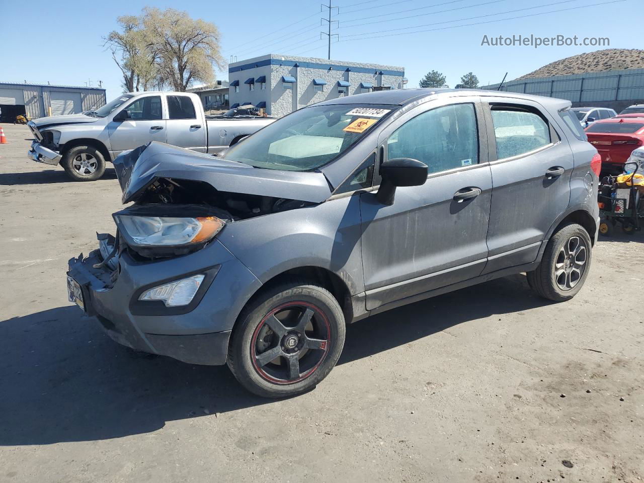 2019 Ford Ecosport S Gray vin: MAJ6S3FL5KC273188