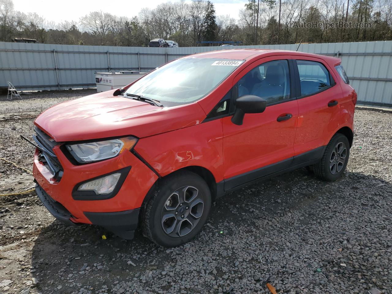 2019 Ford Ecosport S Red vin: MAJ6S3FL6KC256612