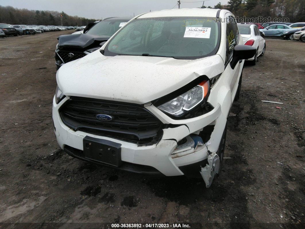 2019 Ford Ecosport S White vin: MAJ6S3FL6KC282305