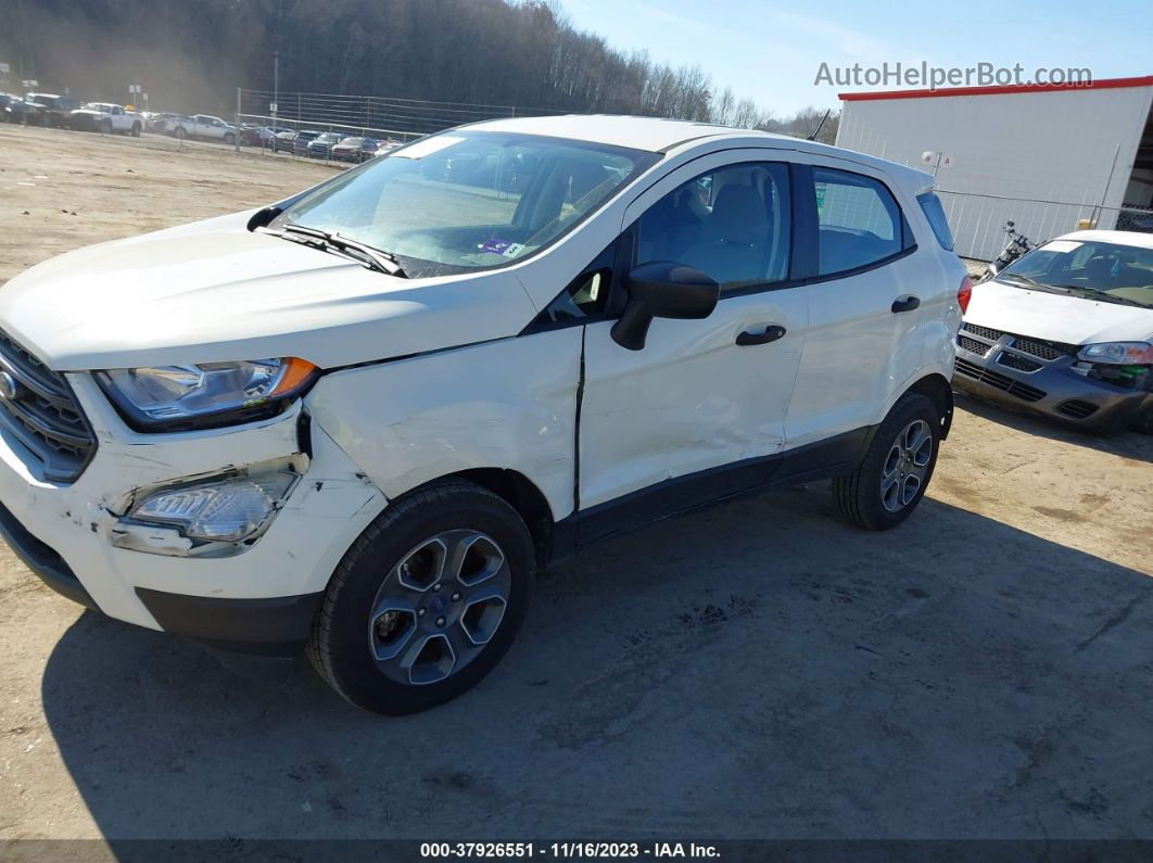 2020 Ford Ecosport S White vin: MAJ6S3FL6LC326093