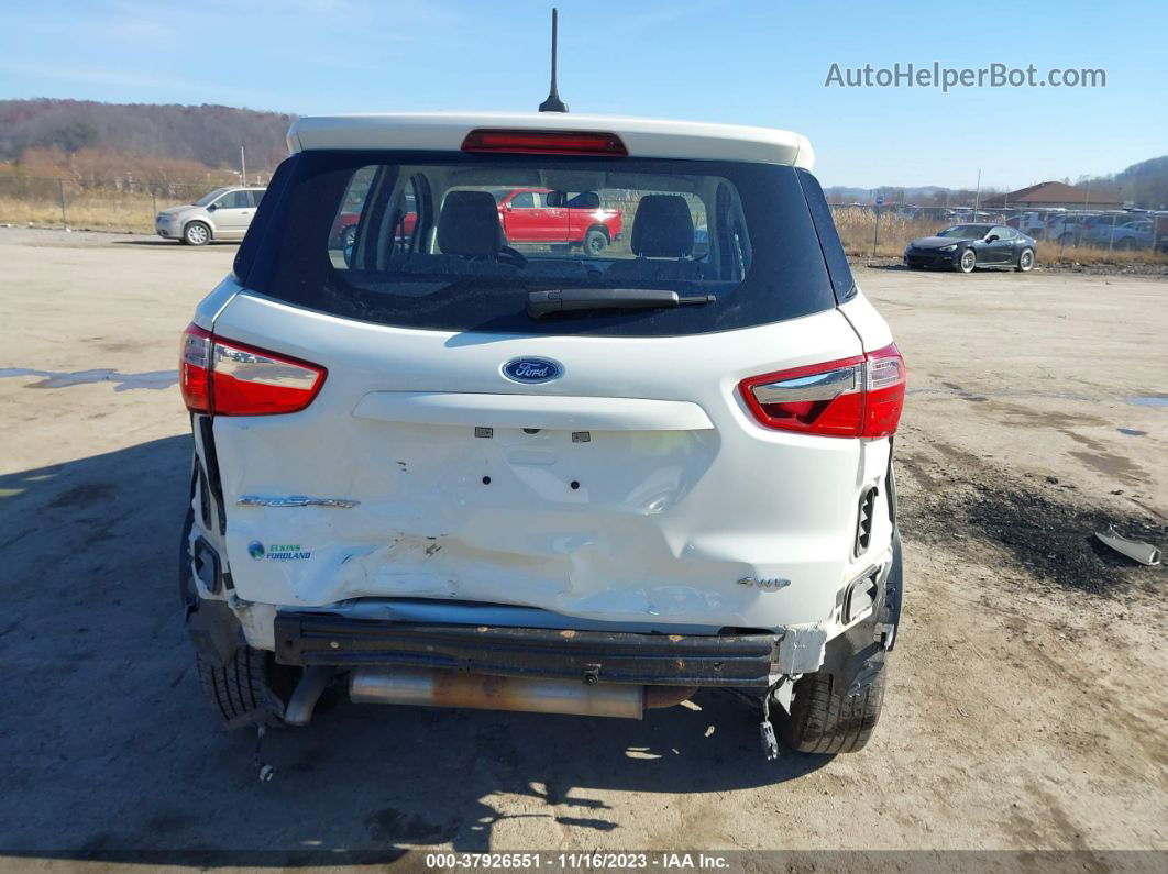 2020 Ford Ecosport S White vin: MAJ6S3FL6LC326093